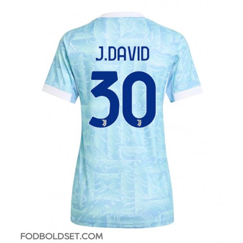 Juventus Jonathan David #30 Udebanetrøje Dame 2025-26 Kortærmet